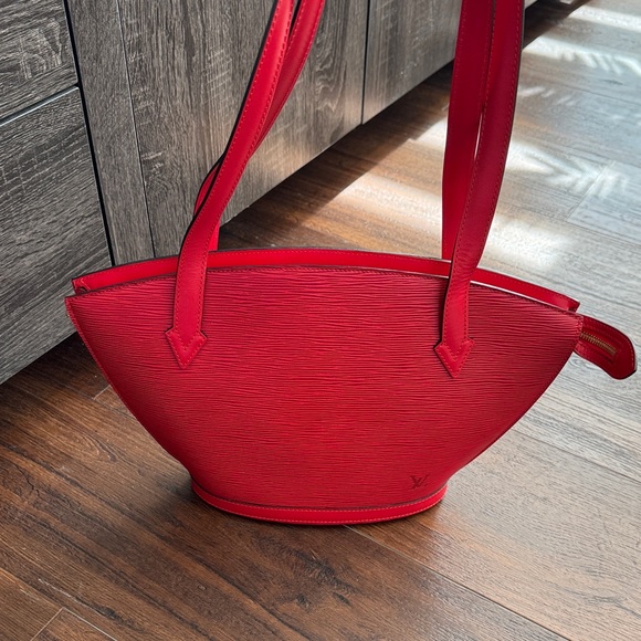 Louis Vuitton Handbags - Louis Vuitton Authentic Saint Jacques Epi Leather Red Shoulder Bag with Dust Bag